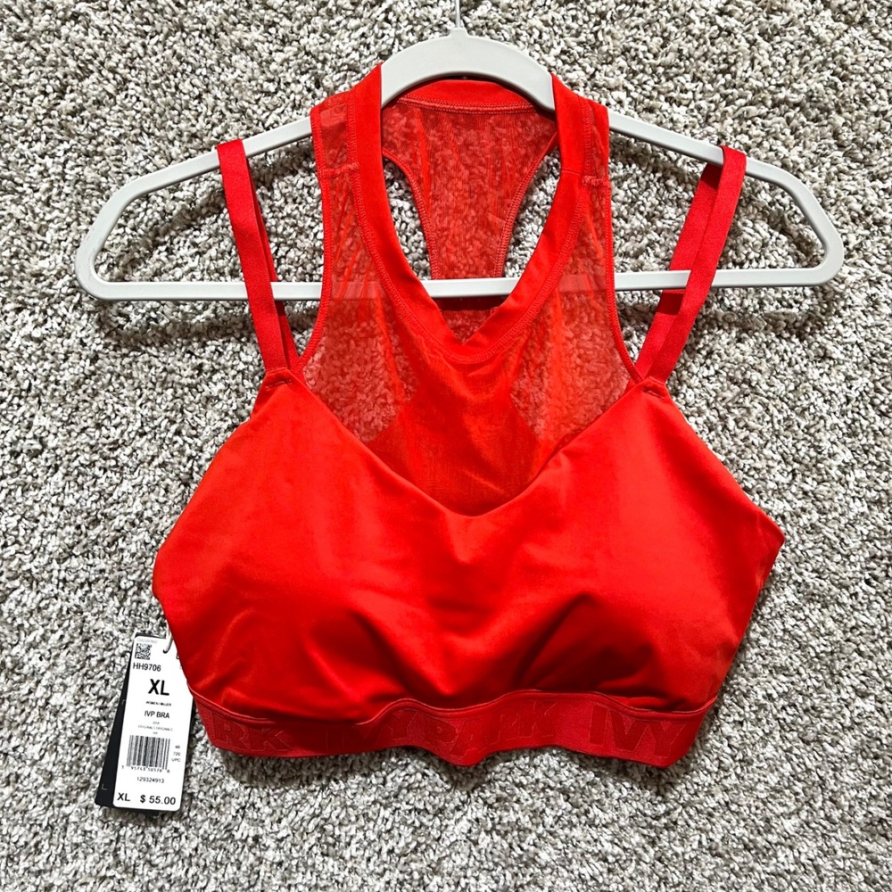 Adidas Ivy Park Sports Bra Women's XL Red Mesh Racerback NWT